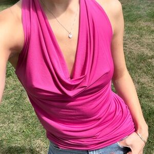 Vintage 2000s Cowl Neck Clubbing Top